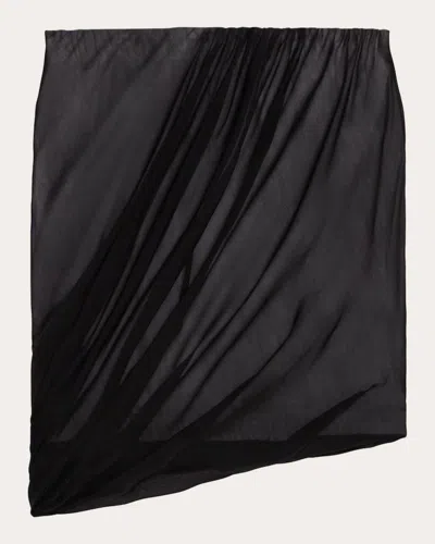 Helmut Lang Women's Silk Bubble Skirt In Black