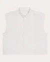Helmut Lang Sleeveless Tuxedo Bib In White