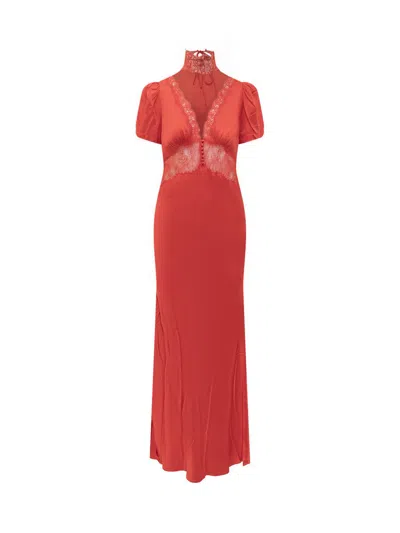 De La Vali Pavlova Long Dress In Red