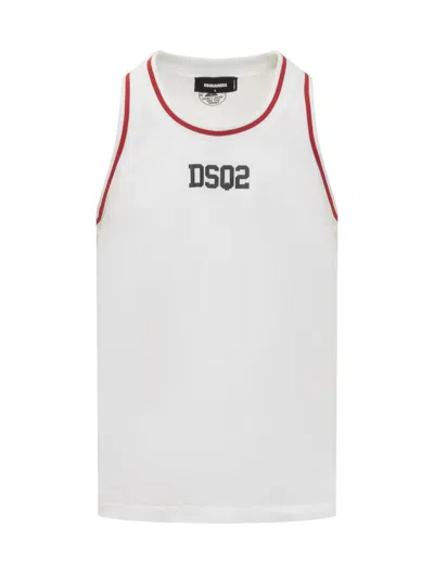 Dsquared2 Tank Top With Logo In White