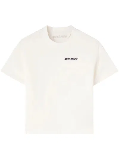 Palm Angels T-shirt With Embroidery In White