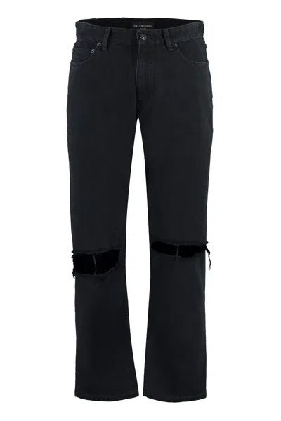 Balenciaga Trousers In Peach Pitch Black