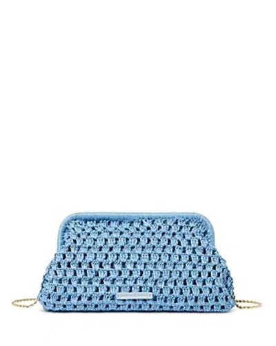 Loeffler Randall Trudie Frame Clutch Light Blue