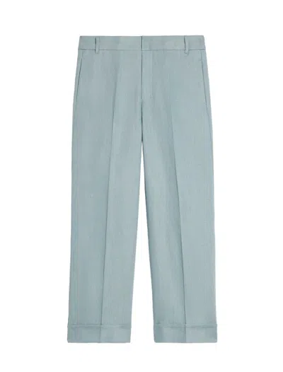 's Max Mara Salix Linen Straight Pants In Azure