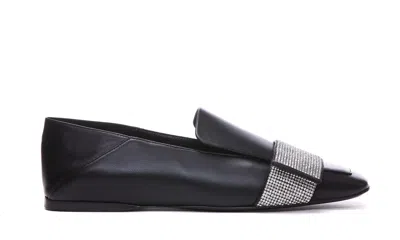 Sergio Rossi Sr1 Paris Flat Loafers In Negro