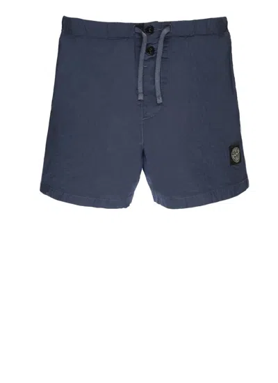 Stone Island Swimsuit In Blue