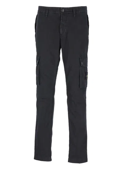 Stone Island Trousers In Blue
