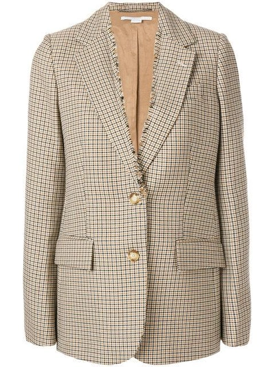 Stella Mccartney Plaid Single-breasted Blazer In Multicolour