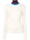 Calvin Klein 205w39nyc High Neck Slim-fit Jumper - White In White