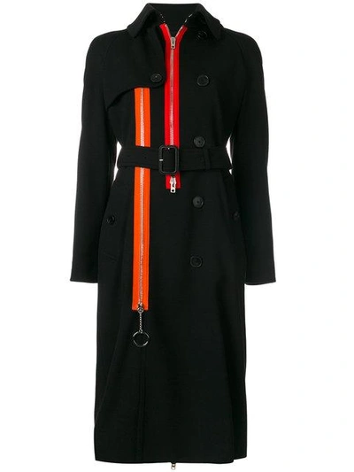 Givenchy Zip Detail Trench Coat In Nero