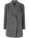 Theory Clairene Wool And Cashmere-blend Coat In Pink Ivory