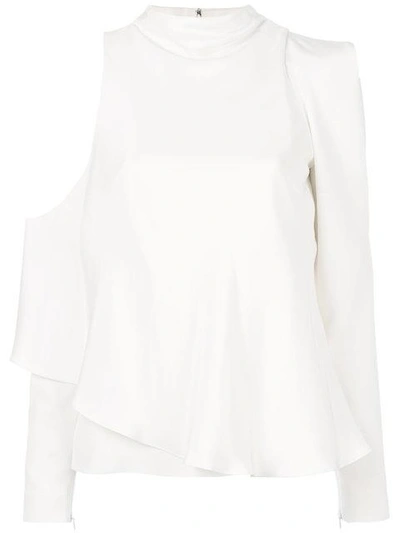 Tom Ford One Shoulder Blouse In White