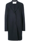 Harris Wharf London Cocoon Coat In Blue