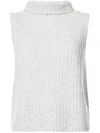 Vince Sleeveless Cashmere Blend Turtleneck