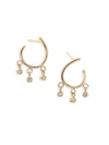 ZOË CHICCO Diamond & 14K Yellow Gold Front-To-Back Hoop Earrings