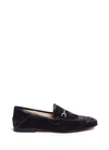 SAM EDELMAN 'Loraine' horsebit crushed velvet step-in loafers