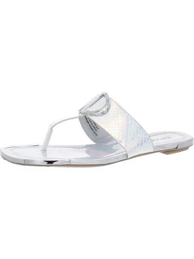Dkny Womens Thong Flats Thong Sandals In White