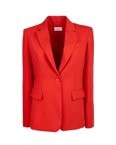 P.a.r.o.s.h. Single Breasted Corduroy Blazer In Red