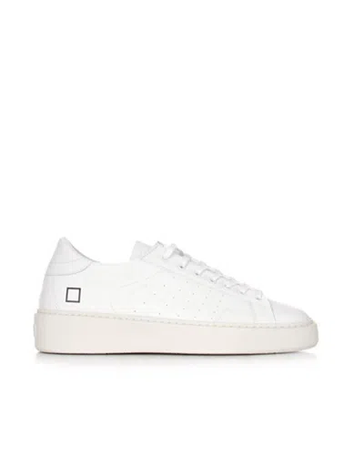 Date D.a.t.e. Mens Sneakers Sonica Calf In Leather In White