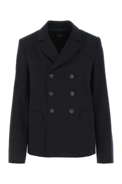 Apc A.p.c. Jackets And Vests In Black