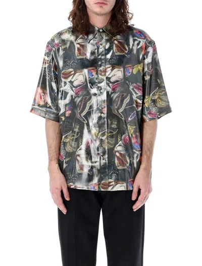 Acne Studios Per Sundberg Print Shirt In Black