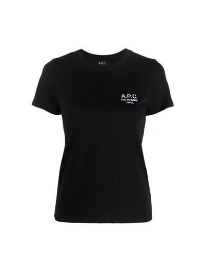 Apc Logo T-shirt In Black