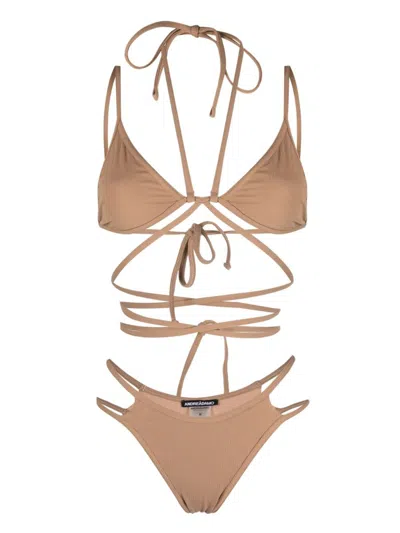 Andreädamo Double Triangle Bikini In Nude 002