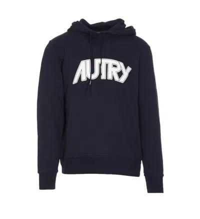 Autry Logo Hooded Sweatshirt In Black