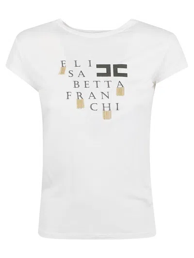 Elisabetta Franchi T-shirts And Polos In Gesso