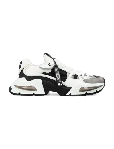 Dolce & Gabbana Airmaster Mixed-material Sneakers In White