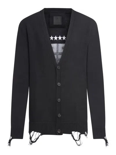 Givenchy Black Cotton Knit Cardigan