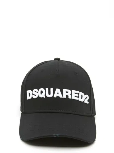 Dsquared2 Logo Cap In White/black