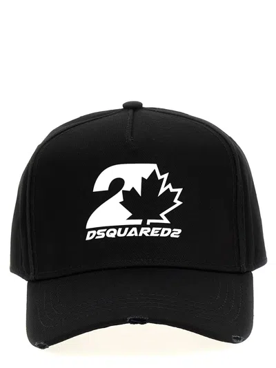 Dsquared2 Logo Cap In White/black