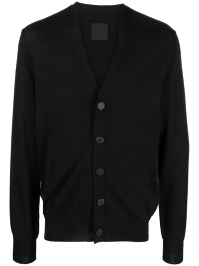 Givenchy Cashmere Blend Cardigan In Black