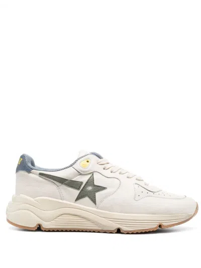 Golden Goose Sneakers In White/green/blue