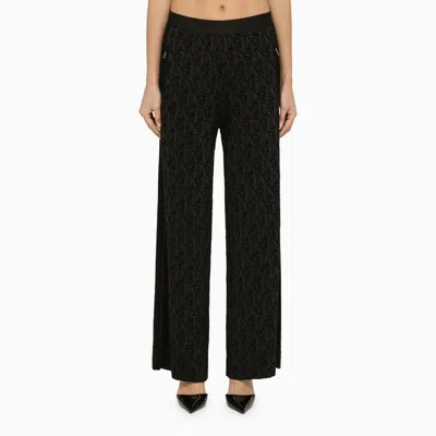 Palm Angels Trousers With Logo In Black