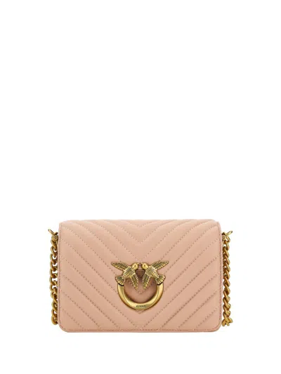 Pinko Shoulder Bags In Cipria-antique Gold