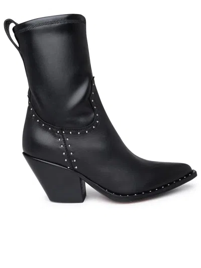 Sonora Villa Hermosa Black Leather Ankle Boots