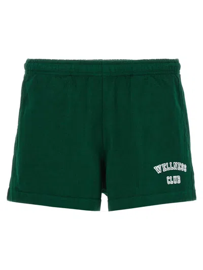 Sporty And Rich Sporty & Rich 'wellness Club' Shorts In Green