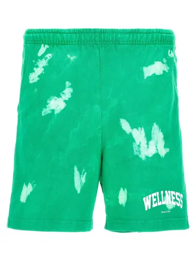 Sporty And Rich Sporty & Rich 'wellness Ivy Gym' Bermuda Shorts In Green