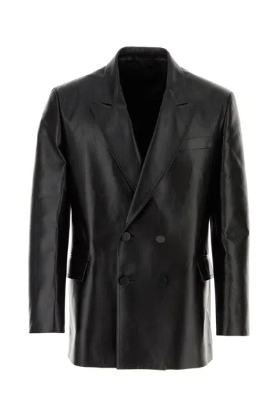 Valentino Garavani Leather Jackets In 0no