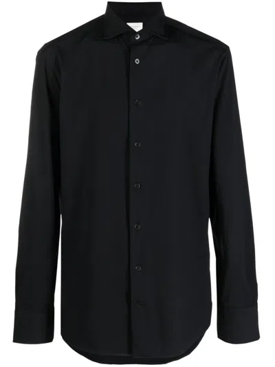 Traiano Milano Cutaway Collar Dress Shirt In Schwarz