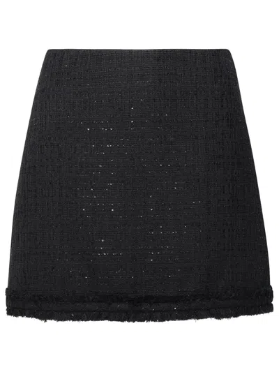 Versace Black Cotton Blend Miniskirt