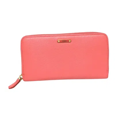 Fendi Crayons Pink Leather Wallet  ()