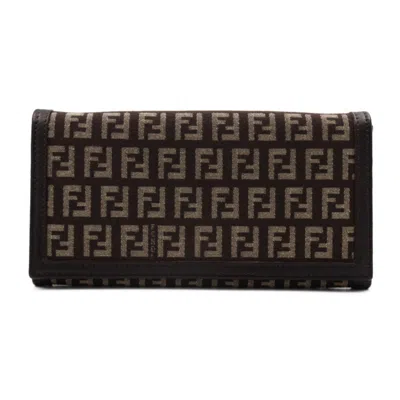 Fendi Zucca Brown Canvas Wallet  ()