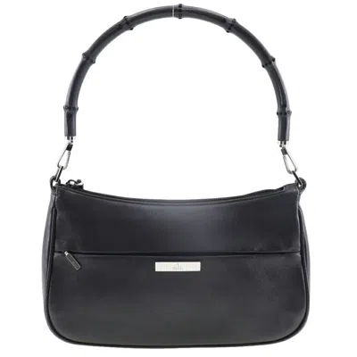 Gucci Bamboo Black Leather Shoulder Bag ()