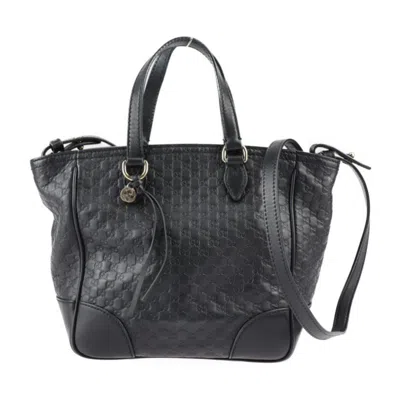 Gucci Black Leather Tote Bag ()