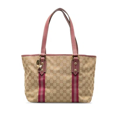 Gucci Gg Canvas Beige Canvas Tote Bag ()