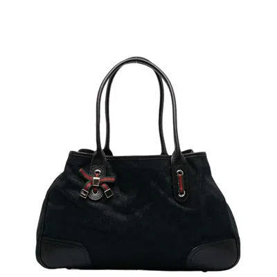 Gucci Princy Black Canvas Shoulder Bag ()
