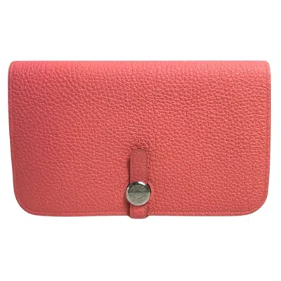 Hermes Hermès Dogon Pink Leather Wallet  ()